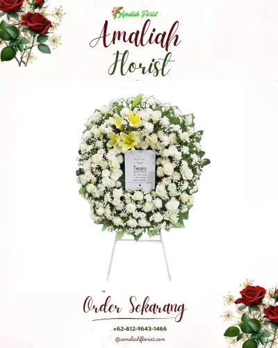 Krans Bunga Duka Cita di Kebon Pedes